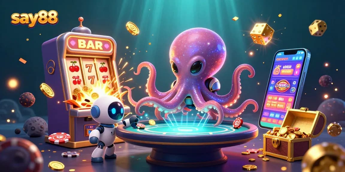 Players experience fun and excitement at say88 with a holographic poker table and jackpot slots.