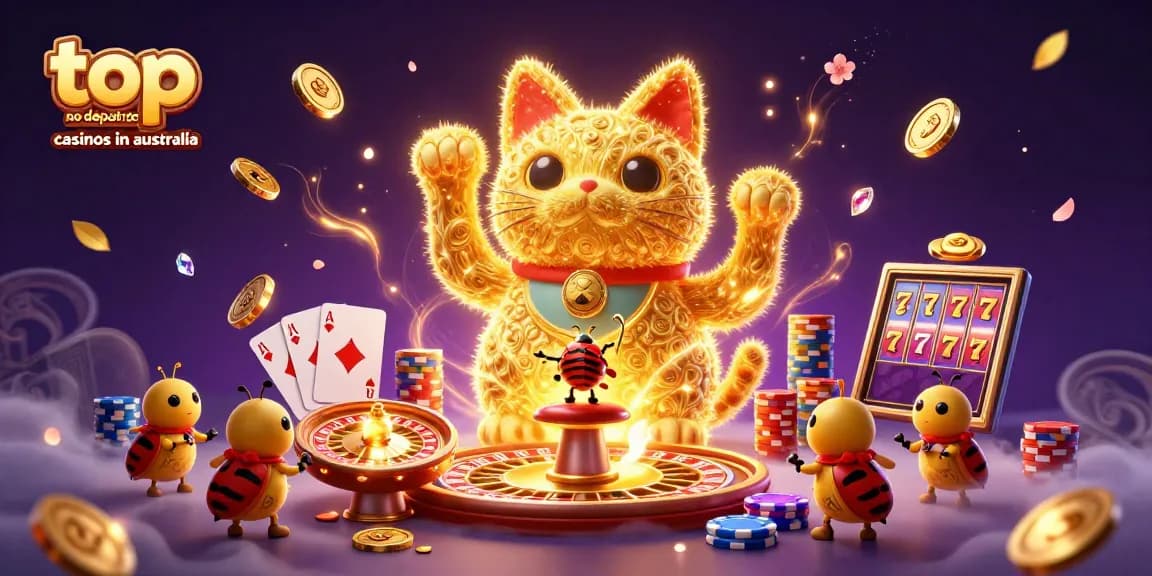 Experience the excitement at top no deposit bonus casinos in Australia with vibrant gaming elements.