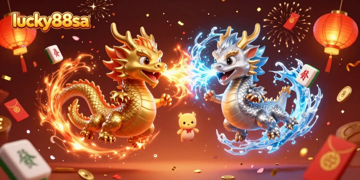 Experience thrilling gameplay with lucky88sa in a vibrant casino world featuring dynamic dragons and festive elements.