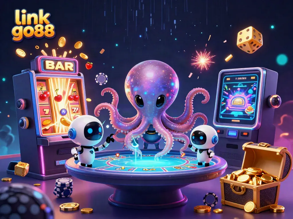 Engage with thrilling casino experiences through link go88 in this vibrant cosmic scene.