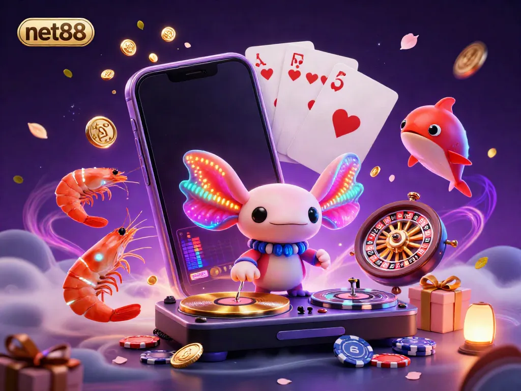Experience thrilling wins and dynamic gameplay at net88 with neon characters bringing casino excitement to life.