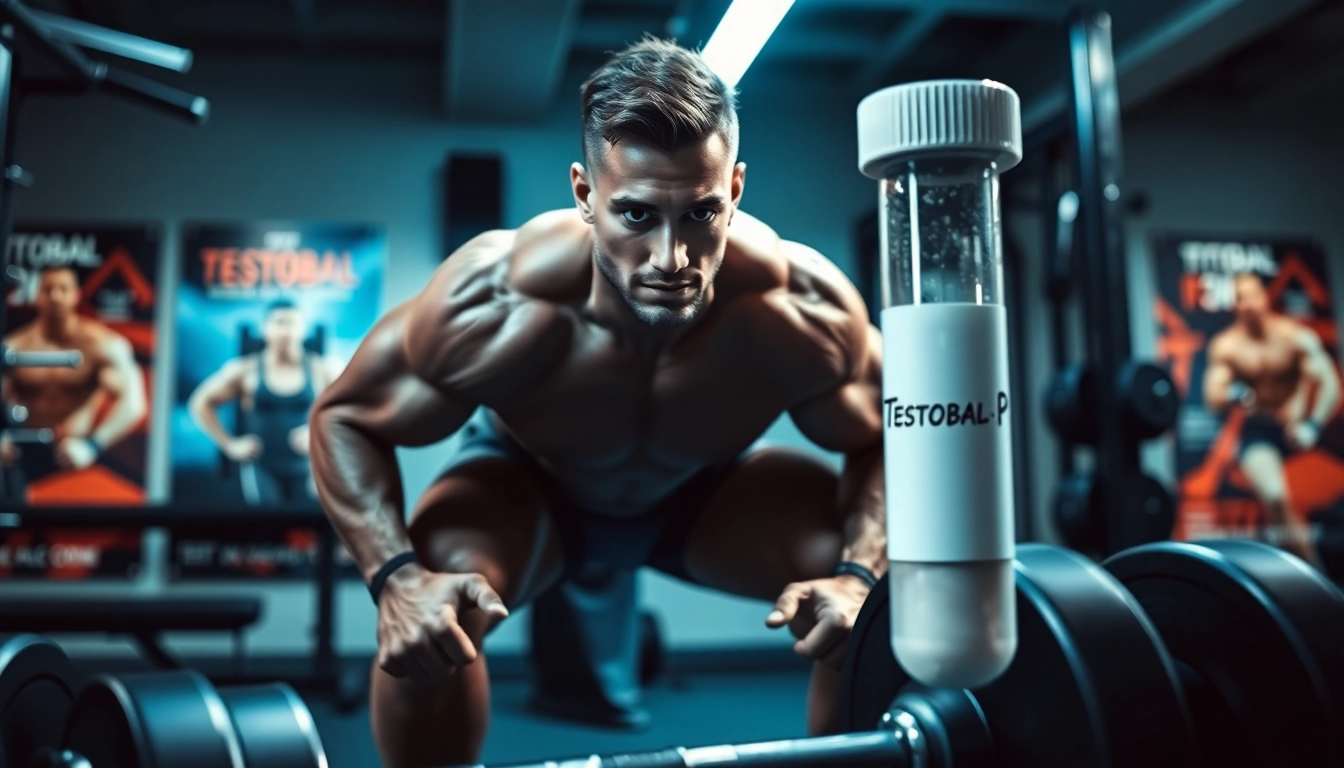 Testobal-P Testosteron Propionate athlete demonstrating strength in a gym environment.