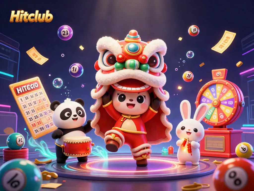 Experience the thrill of Hitclub with vibrant celebrations of gameplay and fortune in this lively casino scene.