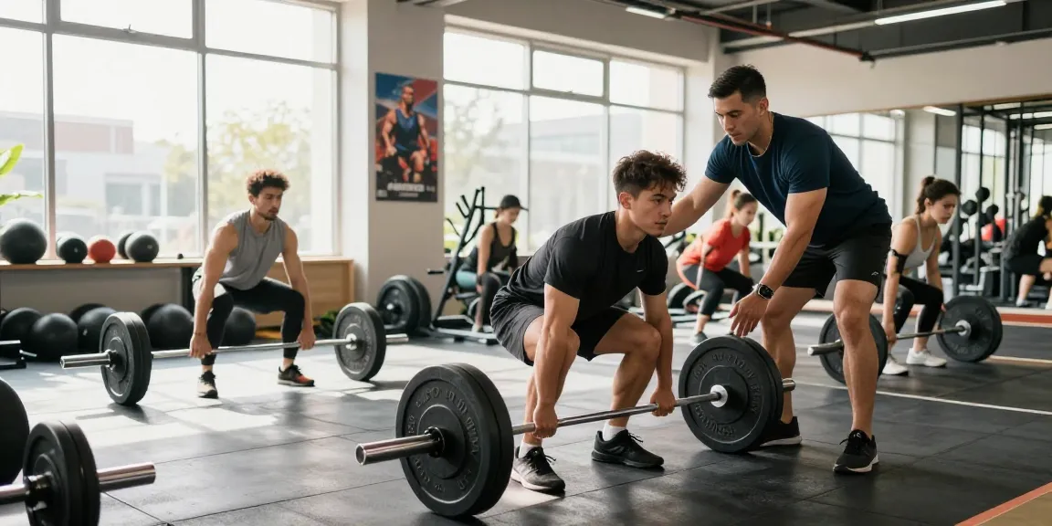 Prime Pharma Steroïden Winkel met atleten in een moderne sportschool, energiek en gemotiveerd, terwijl ze aan hun fitnessdoelen werken.
