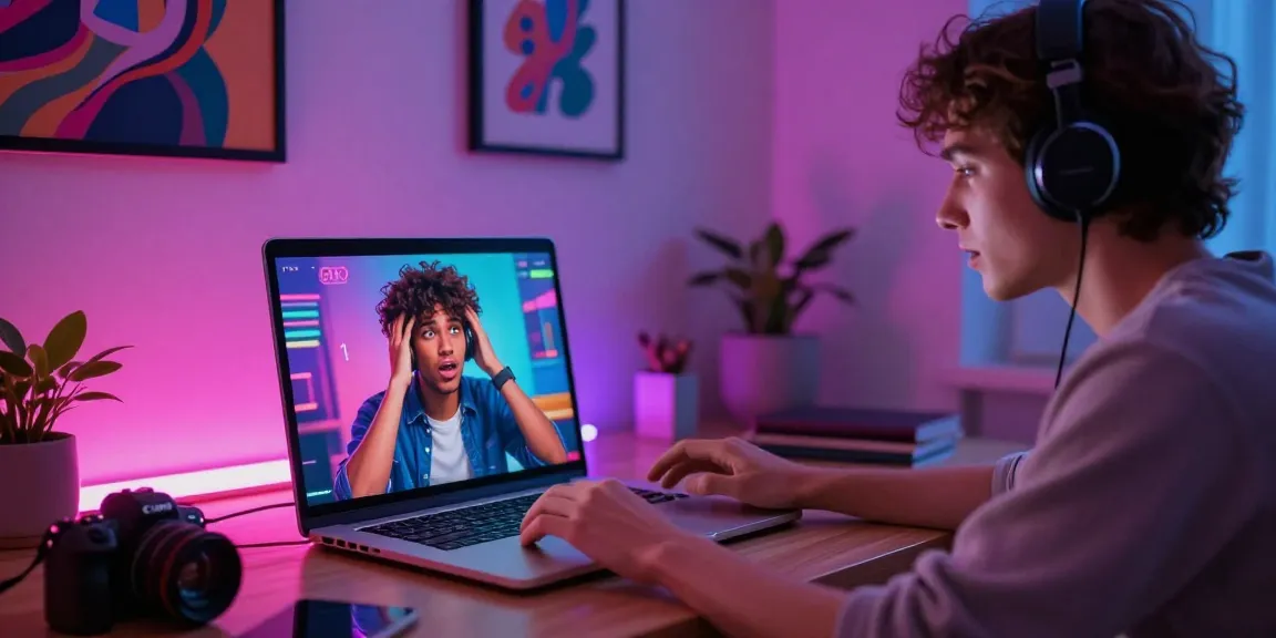 Engaging AI NSFW character interaction on laptop showcasing emotional responses and vibrant visuals