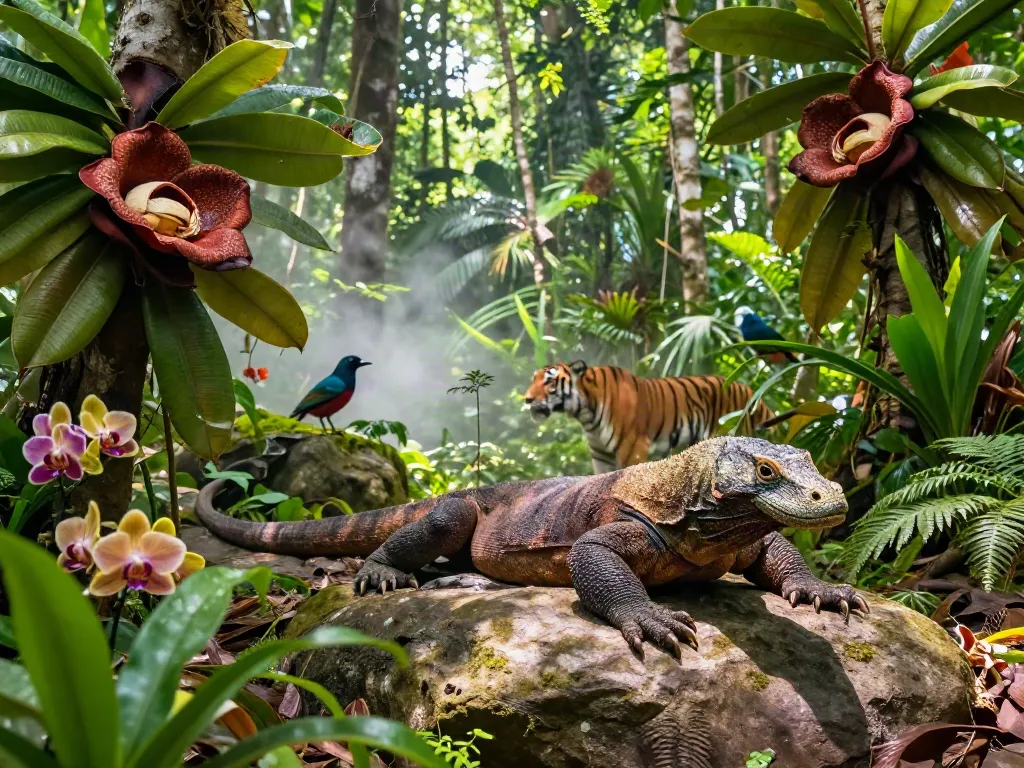 Explore the breathtaking biodiversity of Indonesia with rokok88 showcasing vibrant flora and fauna.