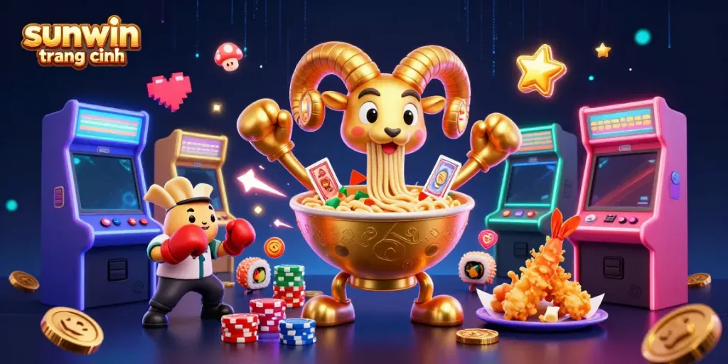Engage in fun card games at sunwin trang chính with vibrant characters and dynamic casino elements