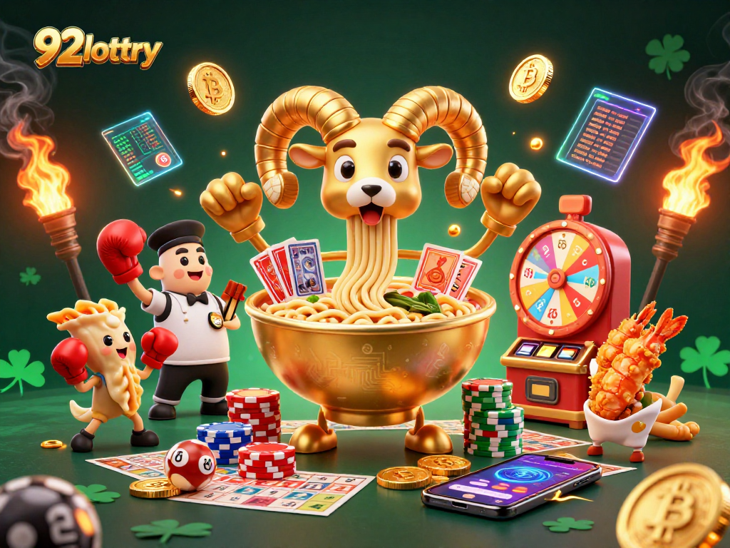 Engage in thrilling lottery fun with 92lottery's vibrant 3D characters and dynamic gaming elements.