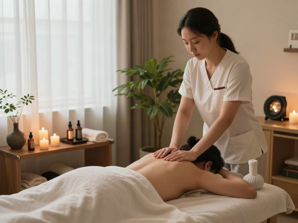 Experience soothing 노원출장마사지 therapy in a serene spa environment.