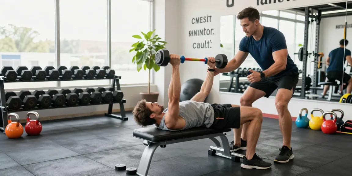 Prime Pharma Steroids in een moderne sportschool met een man die aan het trainen is.