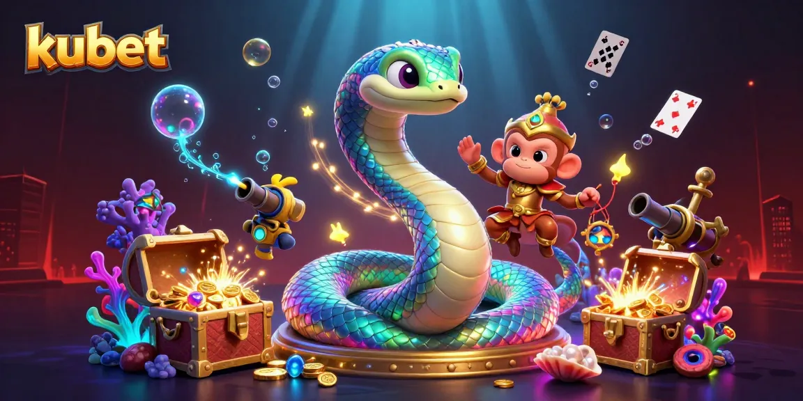 Experience the vibrant excitement of kubet with a dynamic 3D illustration showcasing colorful characters and gaming elements.