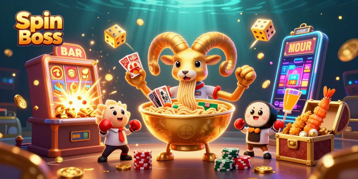 Spin Boss offers an enchanting casino scene with vibrant characters, dynamic game elements, and engaging atmosphere.