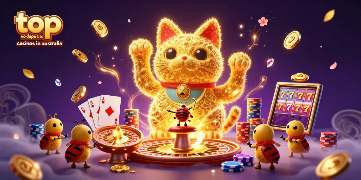 Experience the excitement at top no deposit bonus casinos in Australia with vibrant gaming elements.