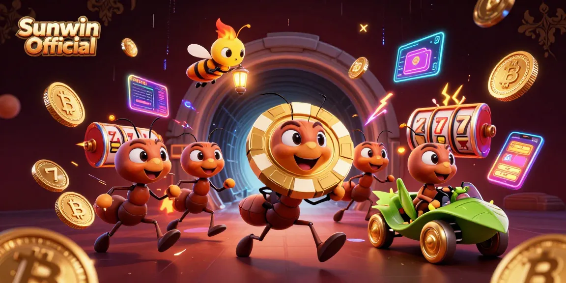 Experience the thrill of Sunwin Official with a team of ants on a heist for a giant golden poker chip.