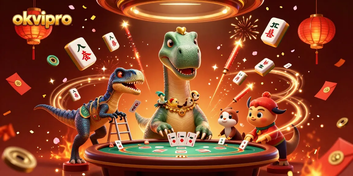 Experience the excitement of okvipro with unique 3D casino creatures dealing cards and celebrating big wins.