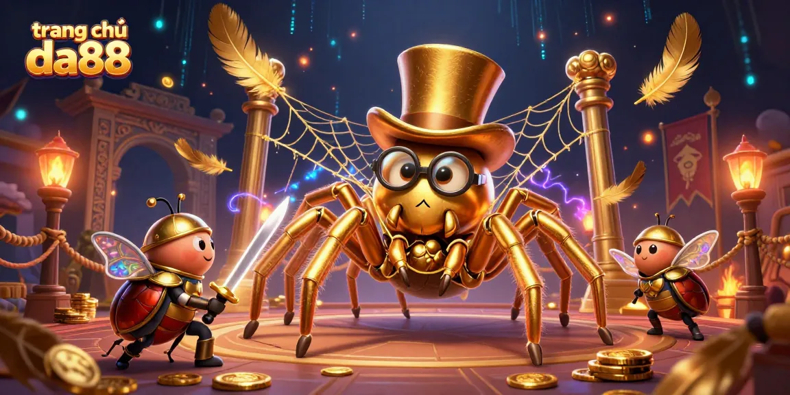 Experience the excitement of trang chủ da88 with this vibrant 3D casino scene featuring dynamic characters and gambling elements.