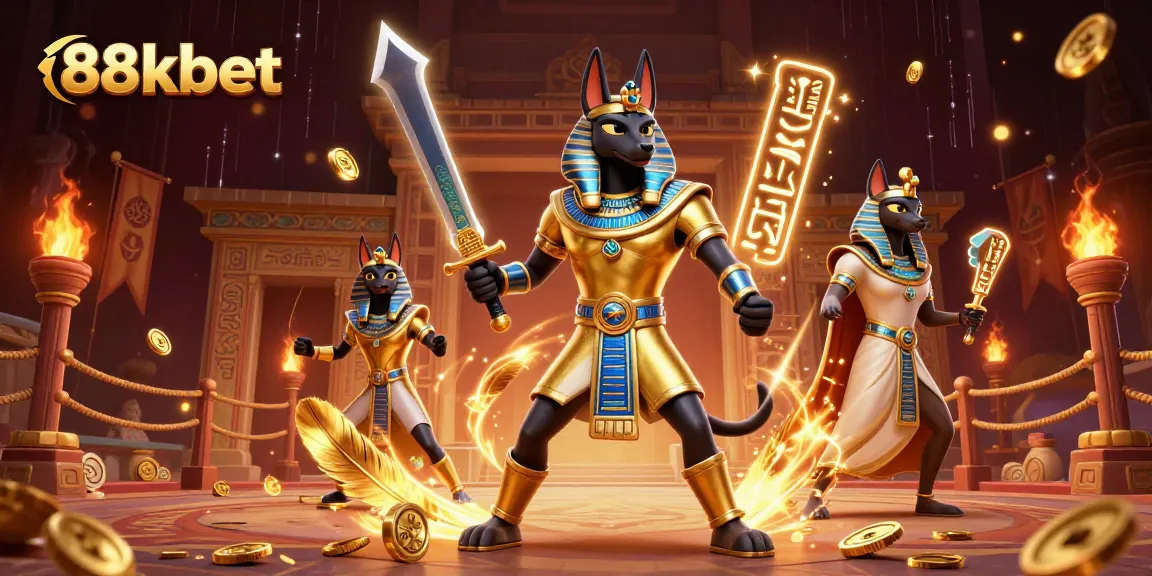 Engage in thrilling gameplay at 88kbet with Anubis and Bastet in an exhilarating 3D casino world.